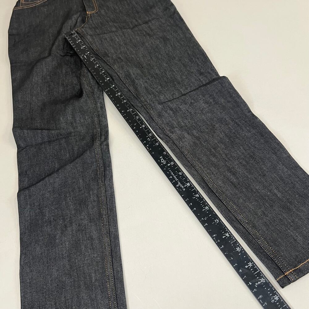 SAMSHIELD Swarovski Crystal Engraved Jeans Women Sz US 26, UK 8, 36 Black Denim - Picture 10 of 11
